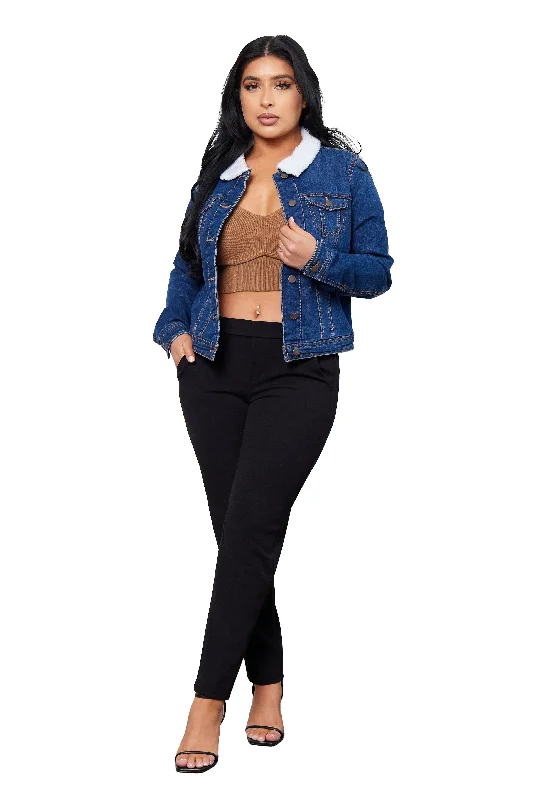 Trendy Casuals Classic Jacket with Sherpa Denim Mix