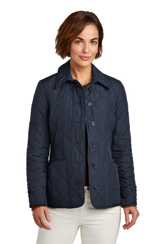 Body Design Brooks Brothers Womens Water Resistant Quilted Full Zip Jacket - Night Navy Blue Body Design Brooks Brothers Womens Water Resistant Quilted Full Zip Jacket - Night Navy Blue