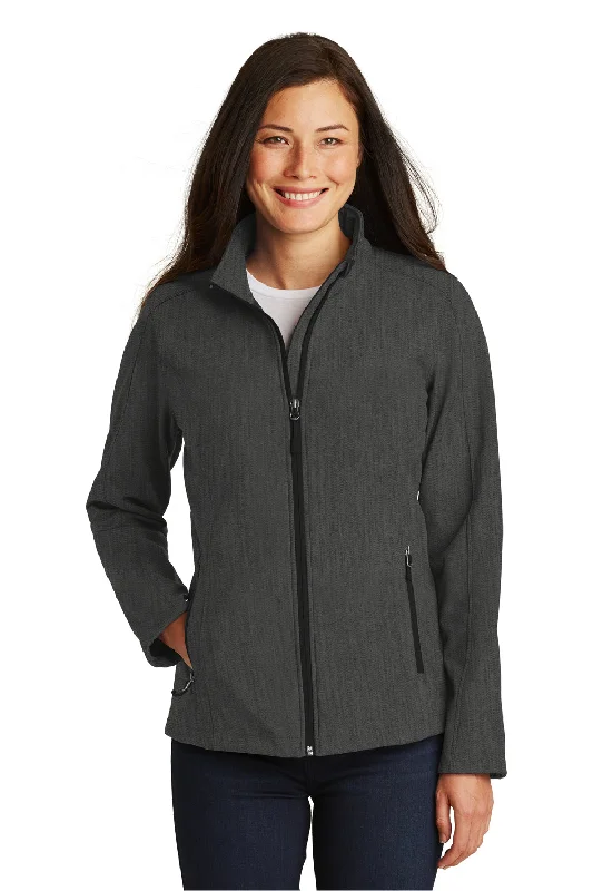 Artistic Temperament Port Authority Womens Core Wind & Water Resistant Full Zip Jacket - Heather Charcoal Black Artistic Temperament Port Authority Womens Core Wind & Water Resistant Full Zip Jacket - Heather Charcoal Black