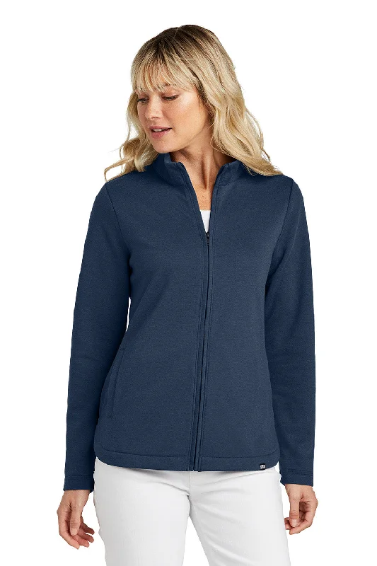 Unique Fashion TravisMathew Womens Coveside Wrinkle Resistant Full Zip Jacket - Night Blue - New Unique Fashion TravisMathew Womens Coveside Wrinkle Resistant Full Zip Jacket - Night Blue - New