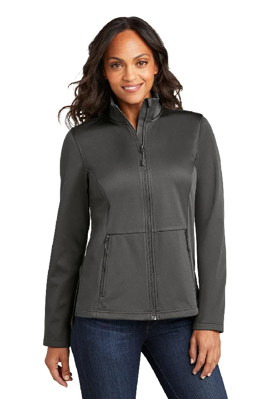 Fun and cute Port Authority Womens Water Resistant Flexshell Full Zip Jacket - Steel Grey - New Fun and cute Port Authority Womens Water Resistant Flexshell Full Zip Jacket - Steel Grey - New
