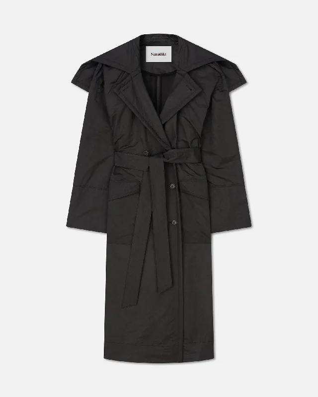 Sports Casual Style Ruta - Tech Parachute Coat - Off Black