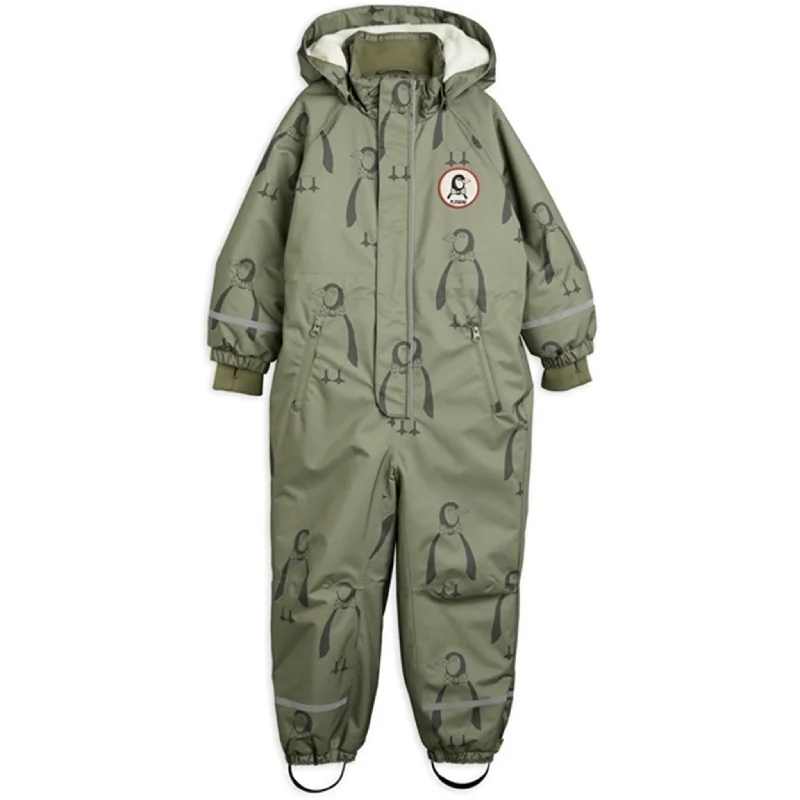 Soft Comfort Mini Rodini Kebnekaise Penguin Winter Suit Green