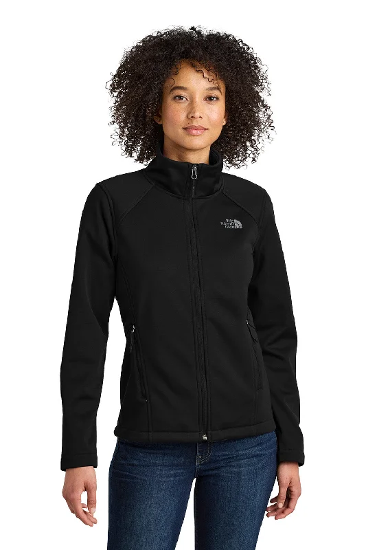 Effortless Style The North Face Womens Ridgewall Wind & Water Resistant Soft Shell Full Zip Jacket - Black - New