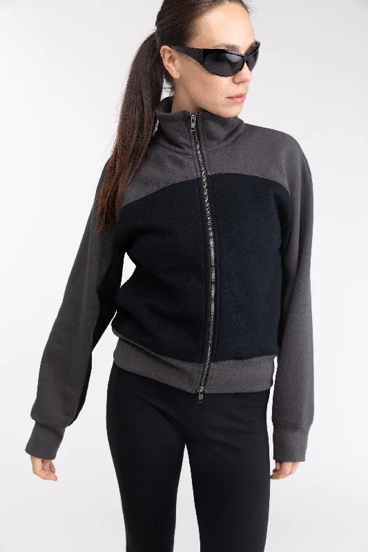 Sports Comfort Style COLOUR BLOCK ZIP-UP JACKET