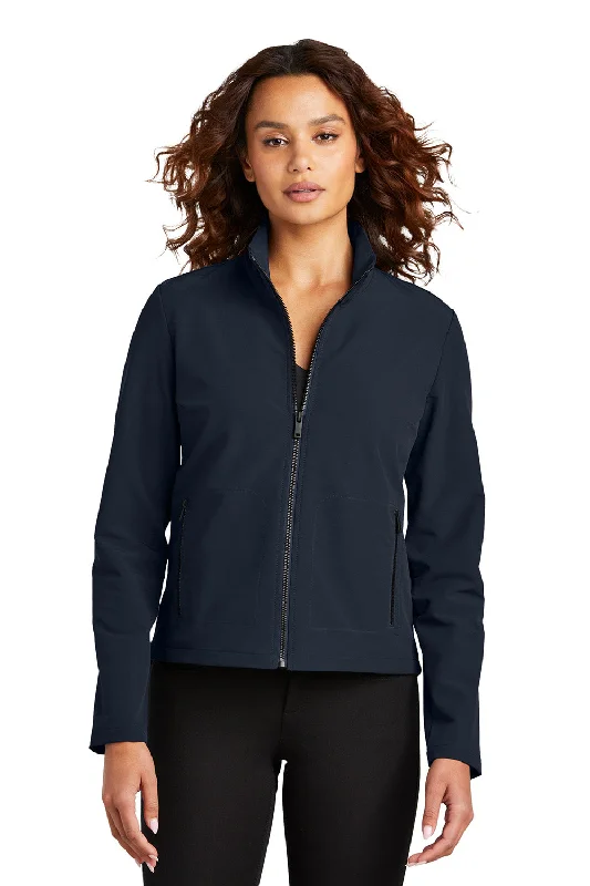 Exquisite workmanship Mercer+Mettle Womens Water Resistant Soft Shell Full Zip Jacket - Night Navy Blue - New