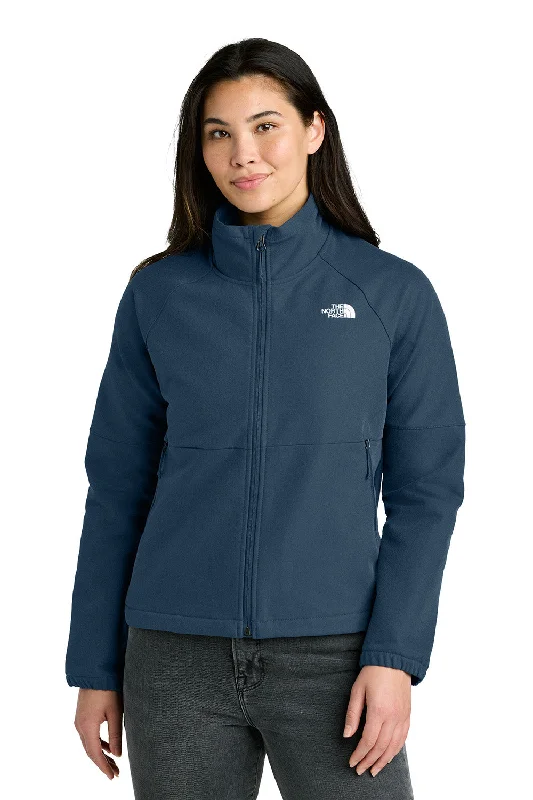 Summer Selection The North Face Womens Barr Lake Soft Shell Full Zip Jacket - Heather Dark Shady Blue - New Summer Selection The North Face Womens Barr Lake Soft Shell Full Zip Jacket - Heather Dark Shady Blue - New