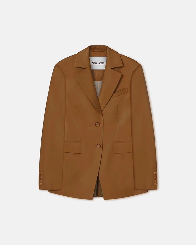 Sports Vitality Style Hathi - Okobor™Alt-Leather Blazer - Tobacco