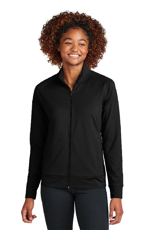 Comfort Fit Sport-Tek Womens Sport-Wick Moisture Wicking Full Zip Cadet Jacket - Black - New
