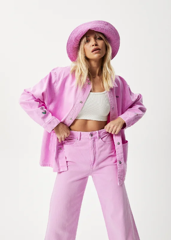 Casual Chic AFENDS Womens Sun Dancer - Denim Jacket - Faded Candy