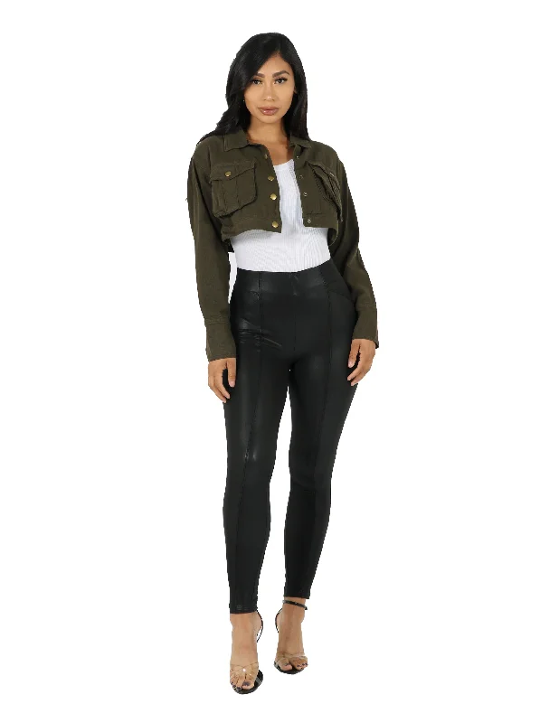 Trendy Comfort So Sassy Cropped Pocket Jacket