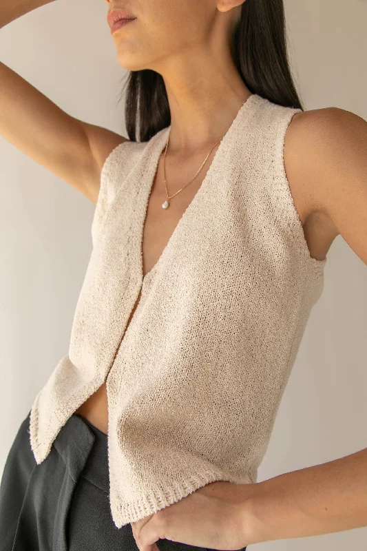Urban Design Sense OPEN FRONT KNIT TANK