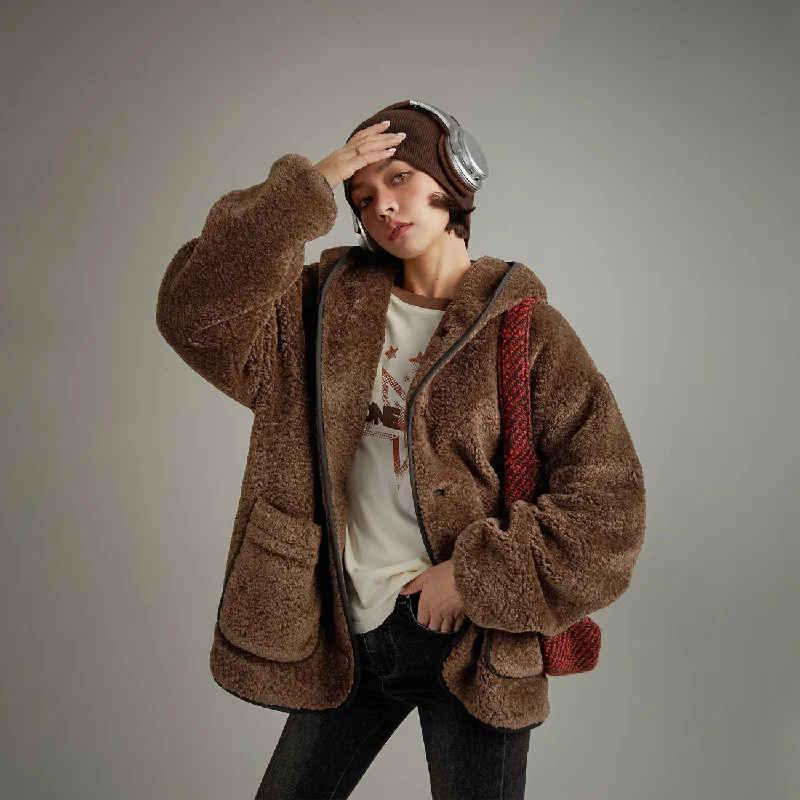 Comfortable Fashion Fleece Hooded Jacket