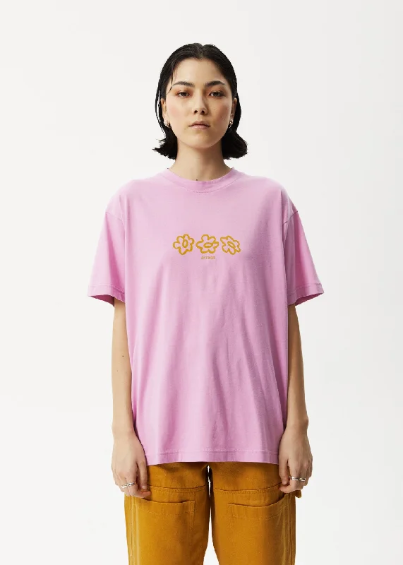 Exquisite Embroidery AFENDS Womens Lily Slay - Oversized Graphic T-Shirt - Candy