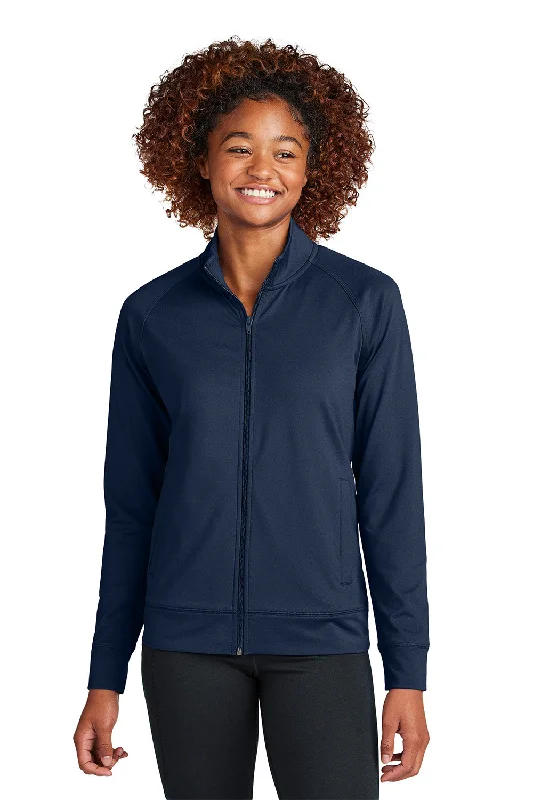Relaxed Wear Sport-Tek Womens Sport-Wick Moisture Wicking Full Zip Cadet Jacket - True Navy Blue - New Relaxed Wear Sport-Tek Womens Sport-Wick Moisture Wicking Full Zip Cadet Jacket - True Navy Blue - New