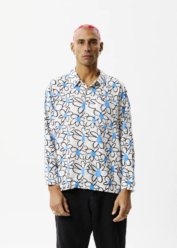 Cozy Outfit AFENDS Mens Waterfall - Long Sleeve Shirt - White