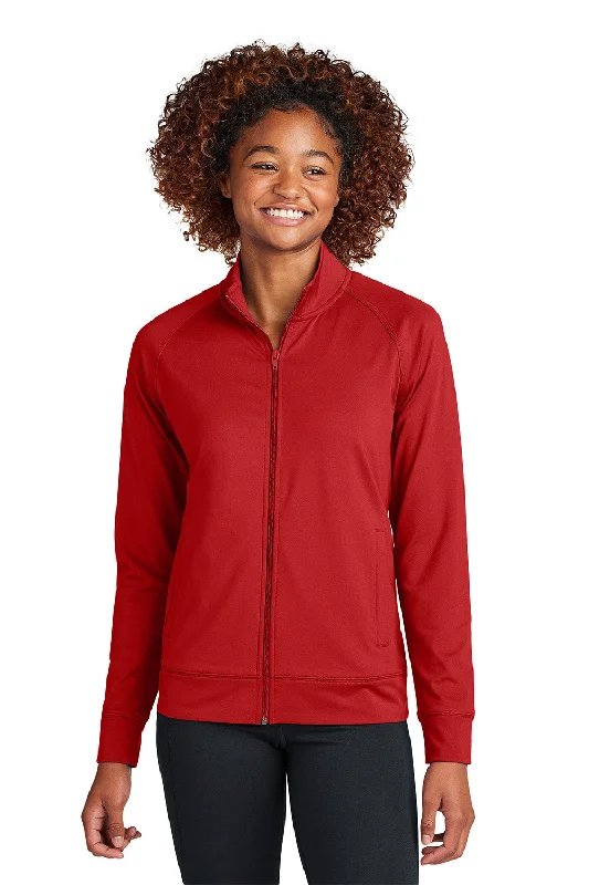 Basic Comfort Sport-Tek Womens Sport-Wick Moisture Wicking Full Zip Cadet Jacket - Deep Red - New Basic Comfort Sport-Tek Womens Sport-Wick Moisture Wicking Full Zip Cadet Jacket - Deep Red - New