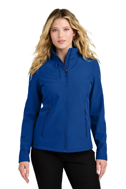 Personality Publicity Port Authority Womens C-FREE Core Water Resistant Soft Shell Full Zip Jacket - True Royal Blue - New Personality Publicity Port Authority Womens C-FREE Core Water Resistant Soft Shell Full Zip Jacket - True Royal Blue - New