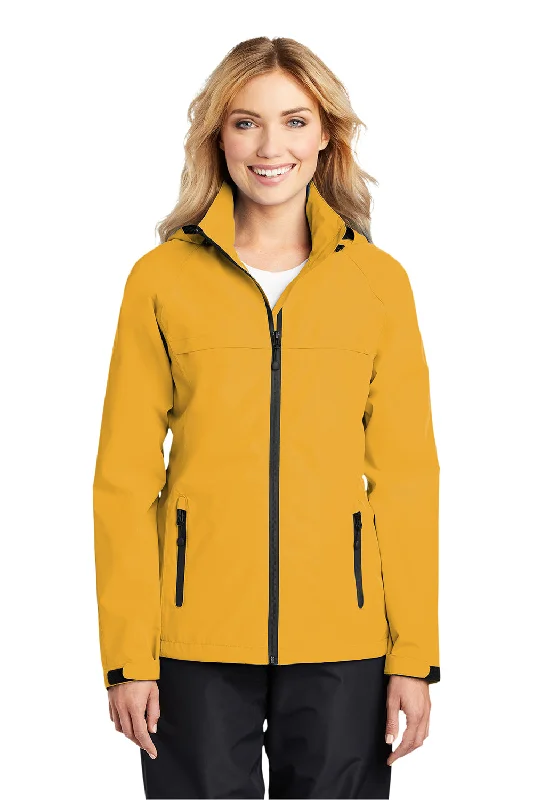 Age-reducing Style Port Authority Womens Torrent Waterproof Full Zip Hooded Jacket - Slicker Yellow