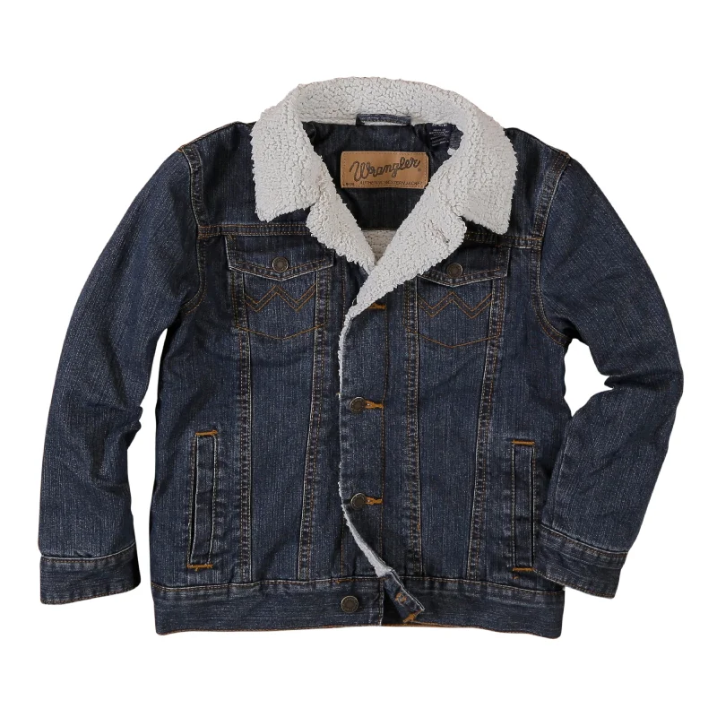 Windbreaker fashion Boy's Wrangler Sherpa Lined Denim Jacket #84256RT