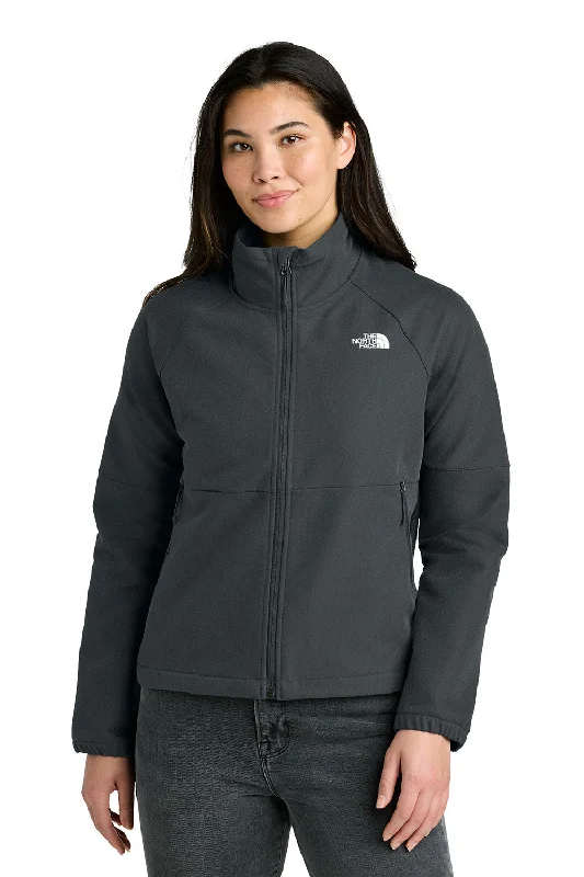 Sports Style The North Face Womens Barr Lake Soft Shell Full Zip Jacket - Heahter Dark Asphalt Grey - New Sports Style The North Face Womens Barr Lake Soft Shell Full Zip Jacket - Heahter Dark Asphalt Grey - New