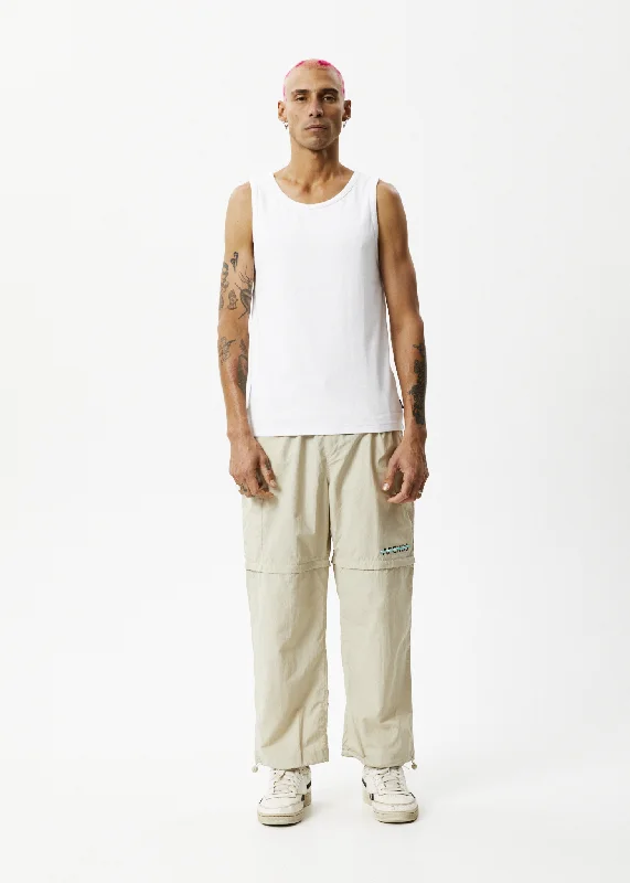 Energetic AFENDS Mens Antimatter - Zip Off Spray Pants - Cement