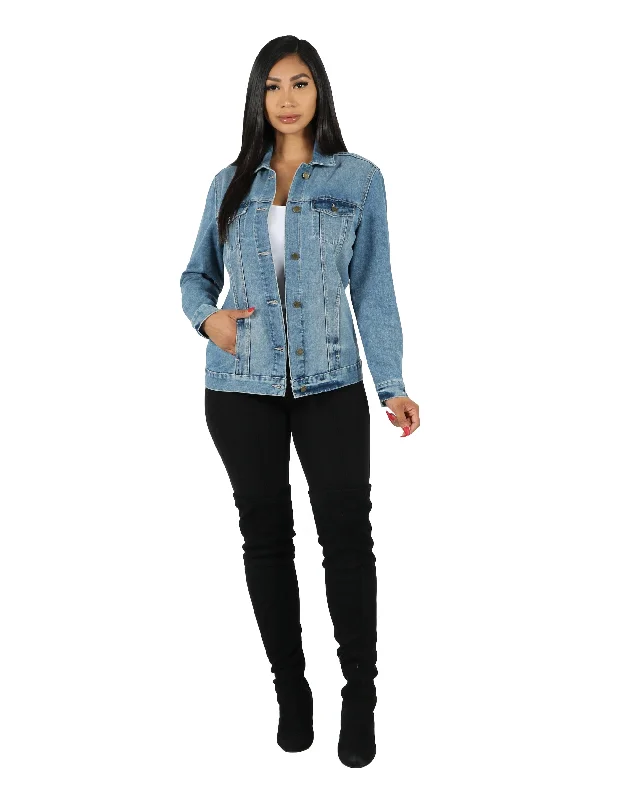 Casual Chic Wear Dream Denim Oversized Jacket