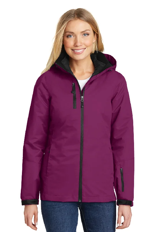 Fashionable Items Port Authority Womens Vortex 3-in-1 Waterproof Full Zip Hooded Jacket - Very Berry Purple/Black Fashionable Items Port Authority Womens Vortex 3-in-1 Waterproof Full Zip Hooded Jacket - Very Berry Purple/Black