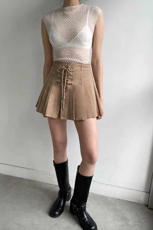 Dressing Tips PLEATED TWILL MINI SKIRT