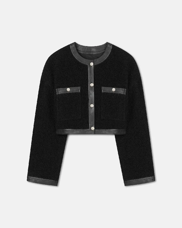 Skirt style Eliska - Boucle-Tweed Jacket - Black