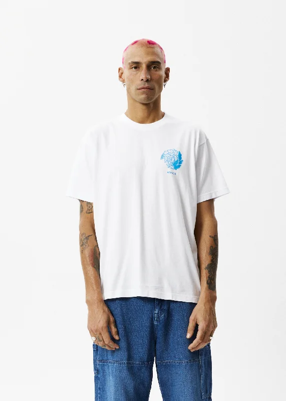 High-quality Design AFENDS Mens Whirlwood - Boxy Graphic T-Shirt - White