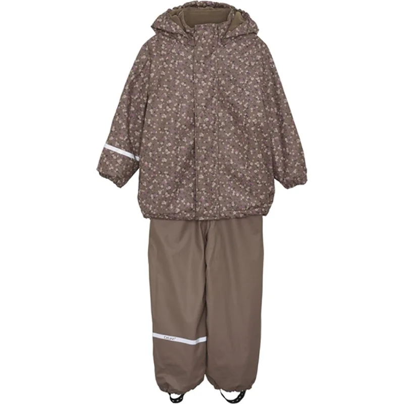Hip-hop Style CeLaVi Rainwear Set w. Fleece Coffee Quartz