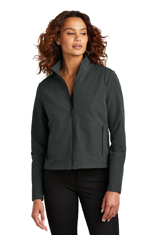 Sweet breath Mercer+Mettle Womens Water Resistant Soft Shell Full Zip Jacket - Heather Anchor Grey - New