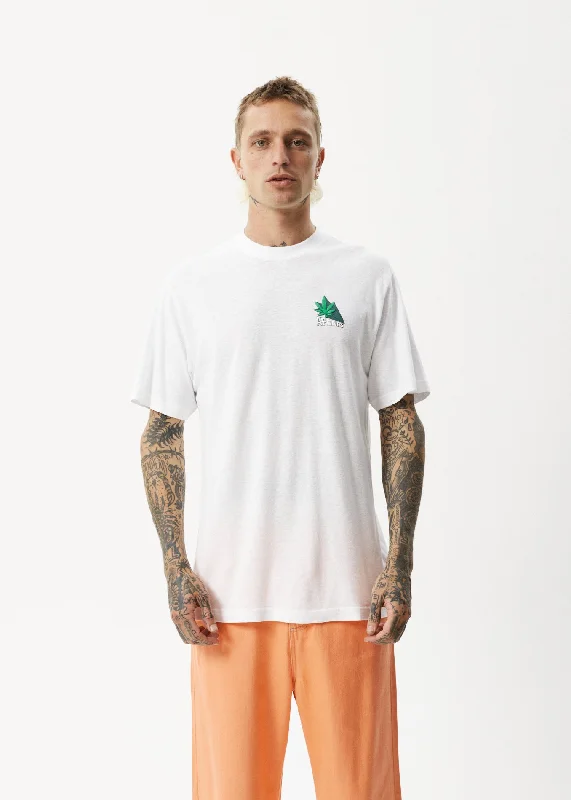 Tropical Style AFENDS Mens Crops - Retro Logo T-Shirt - White