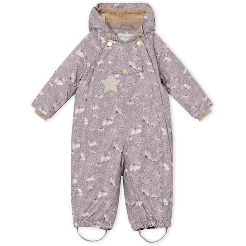 Minimal Style MINI A TURE Wistang Printed Fleece Snow Suit Autumn Flower Field