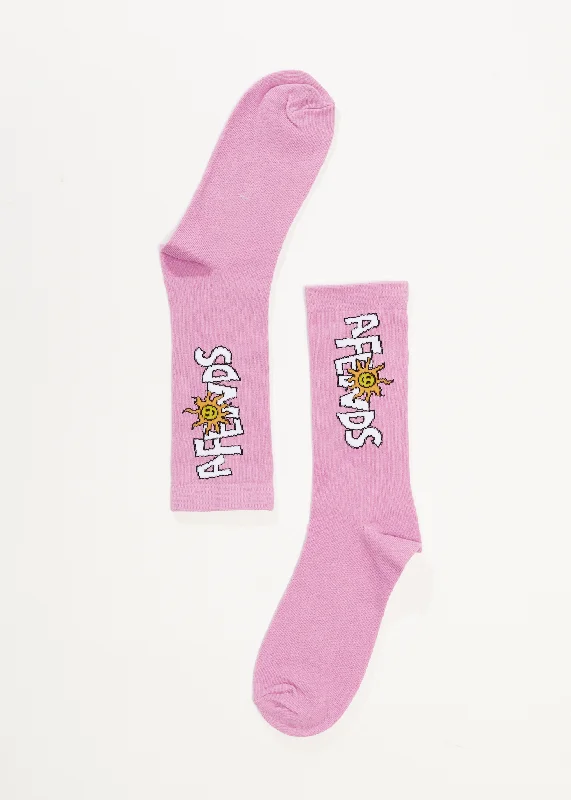 Comfortable Looks AFENDS Unisex Sunshine - Crew Socks - Candy