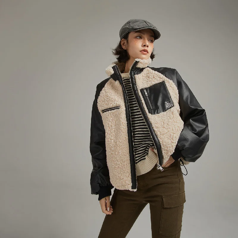 Noble And Elegant Color Combination Fleece Jacket