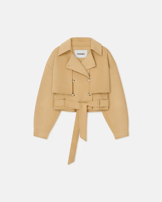 Sports Yoga Style Satoyo - Wool And Silk-Blend Jacket - Sun Yellow