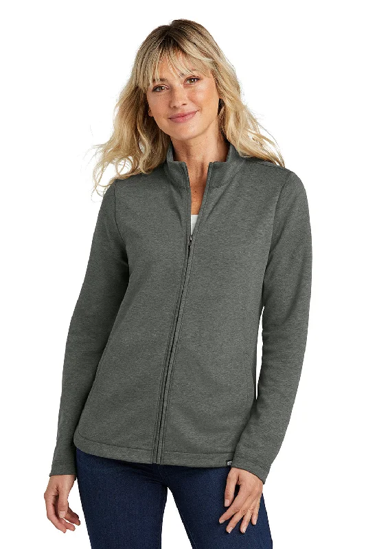 Leisure Sports TravisMathew Womens Coveside Wrinkle Resistant Full Zip Jacket - Heather Dark Grey - New
