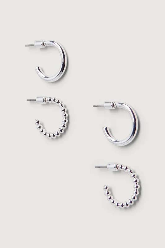 Hooded design HOOP EARRING SET