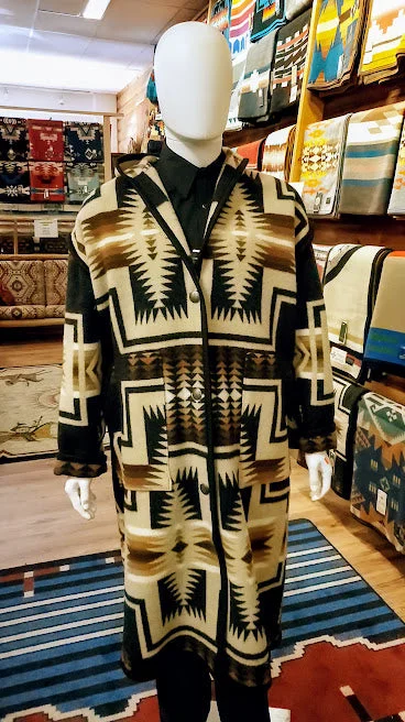 Avant-garde trend Kraffs Reversible Long Wool Coat, Harding Oxford