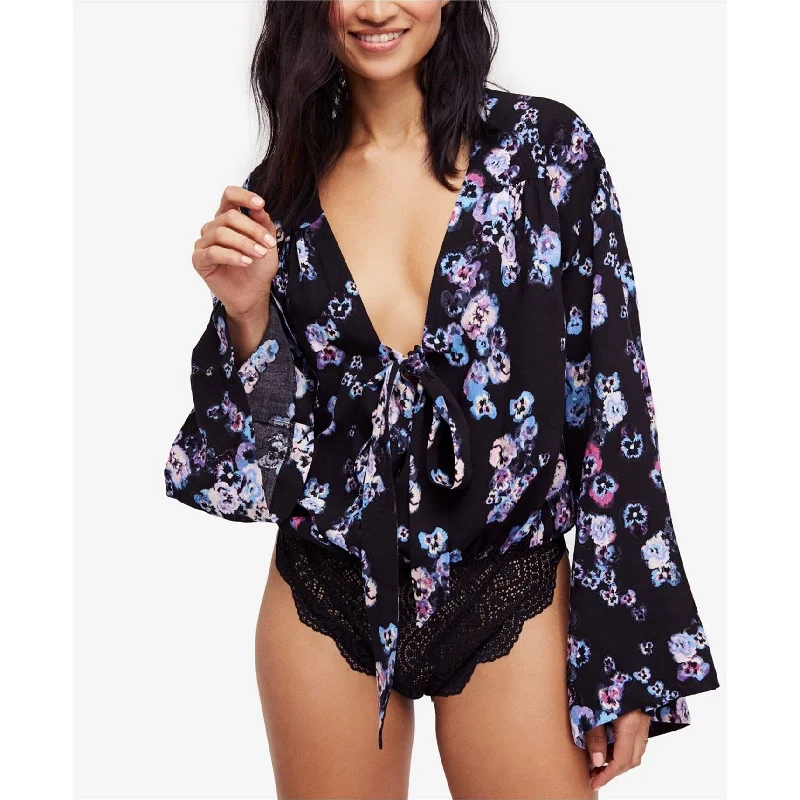 Unique Design Free People Womens Forties Feel Bodysuit Jumpsuit
