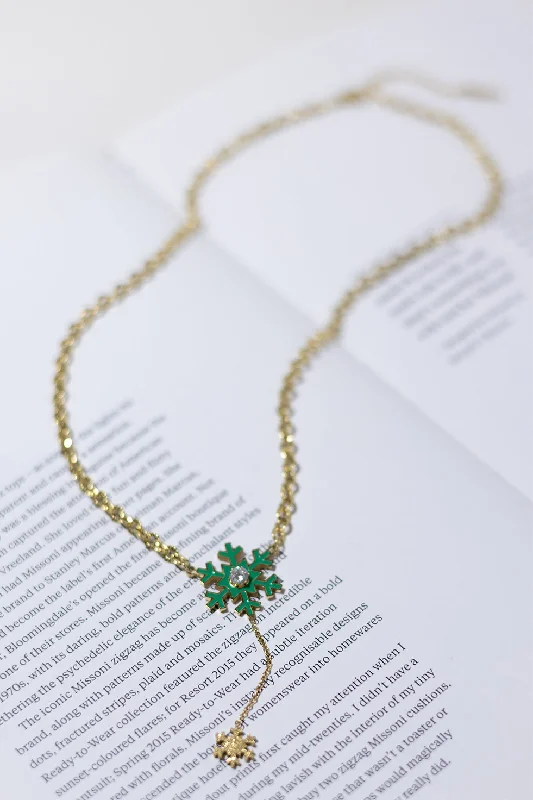 Warm Winter Series GOLD PLATED SNOWFLAKE NECKLACE