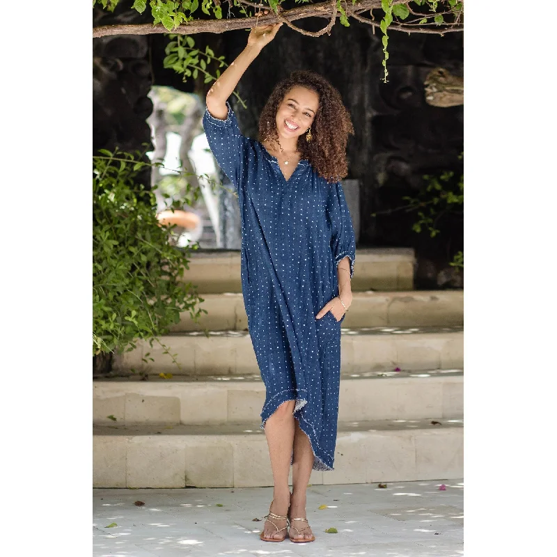 Body Design Novica Handmade Chao Phraya Shores Cotton Dress