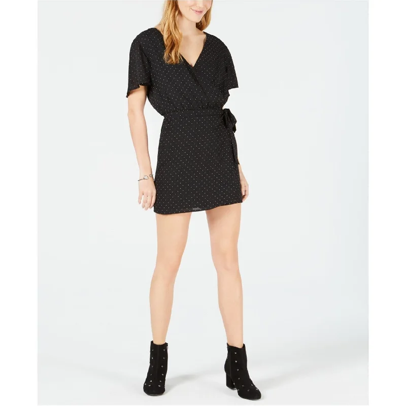 Quality Tailoring maison Jules Womens Polk-Dot Romper Jumpsuit, Black, Small