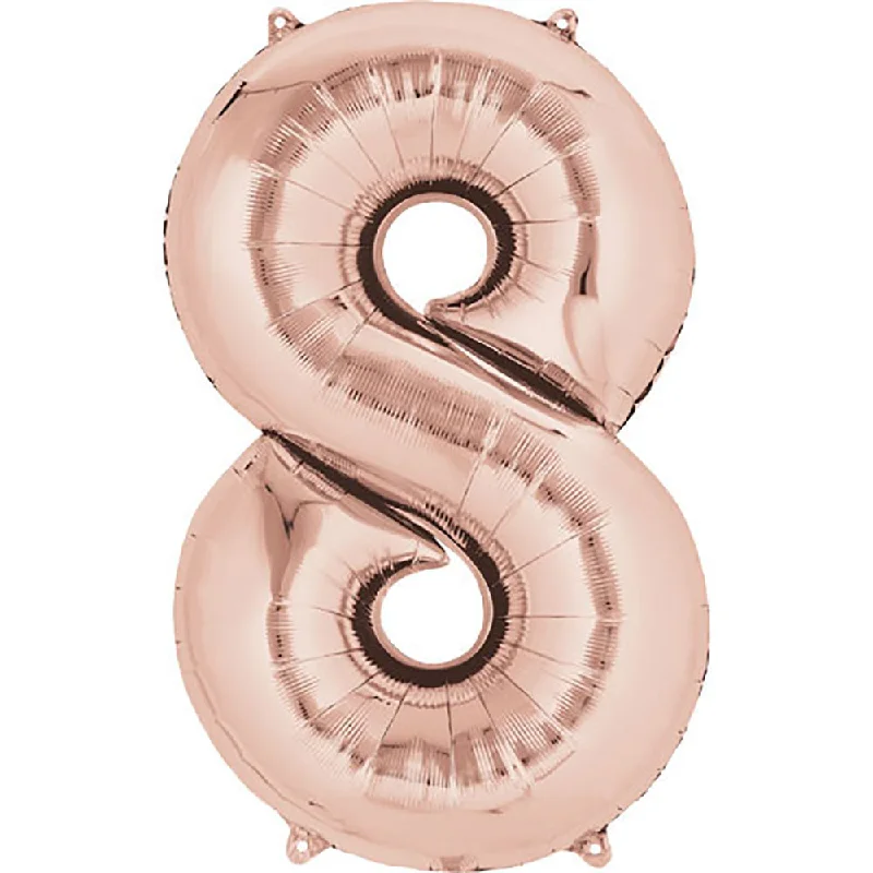 Celebrity Style 34 inch NUMBER 8 - ANAGRAM - ROSE GOLD