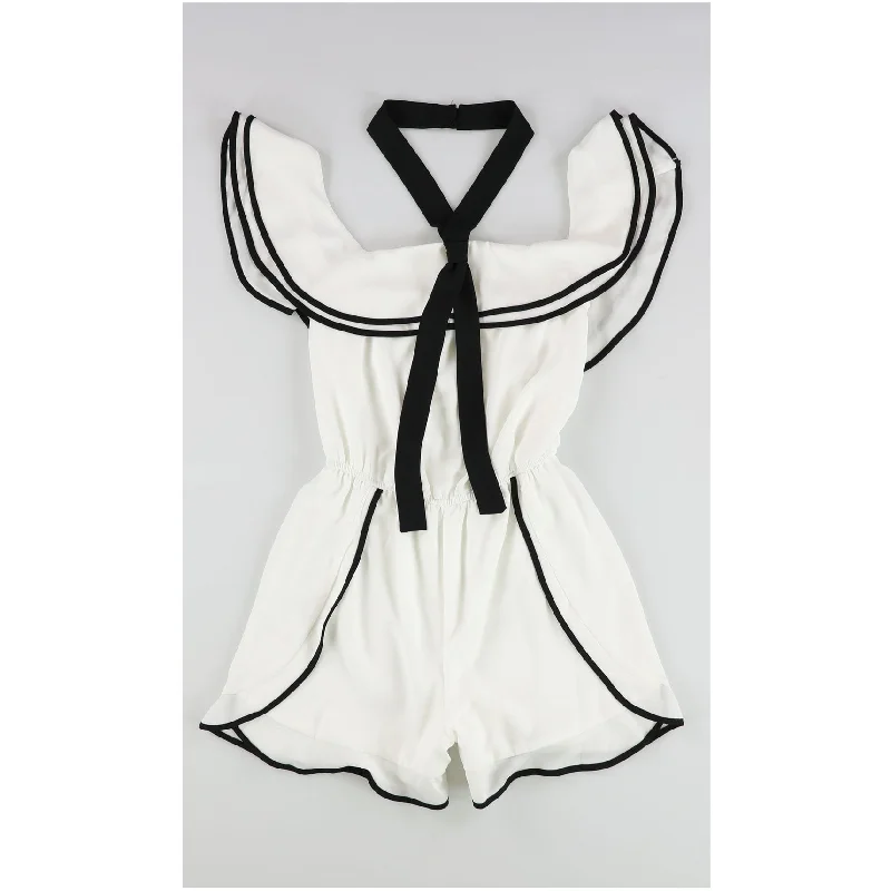Classic Series Bar Iii Womens Bow Romper Jumpsuit
