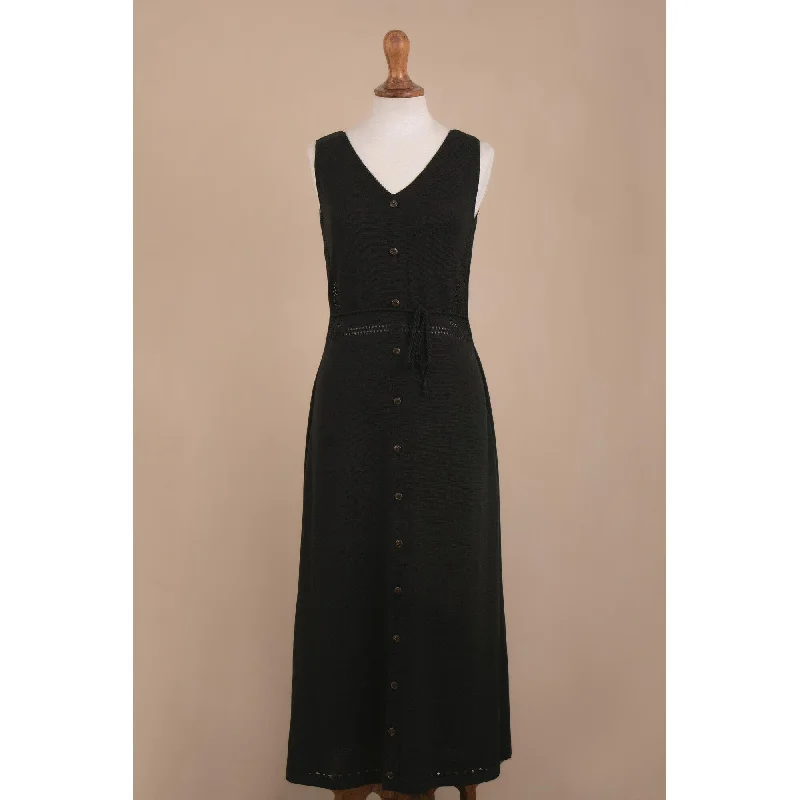 Street Charm Novica Handmade Toqo In Black Cotton Dress