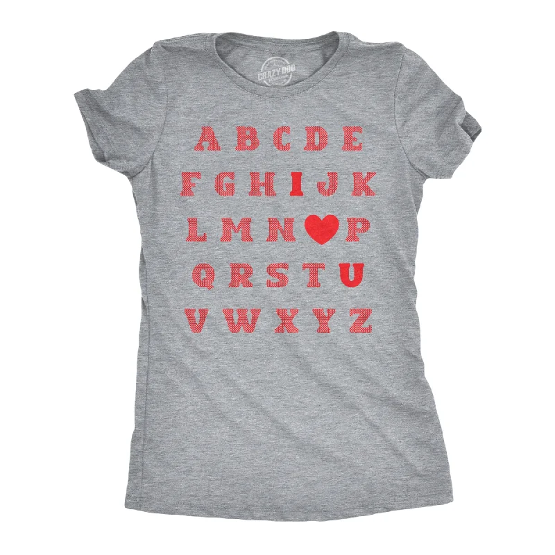 Fashionable Prints Valentine Alphabet Women's T Shirt