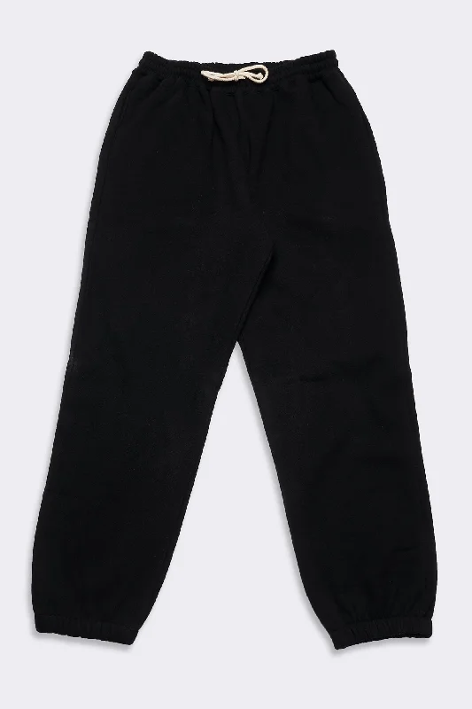 Soft Looks Men's Organic Heavyweight Fleece Sweatpants in Black